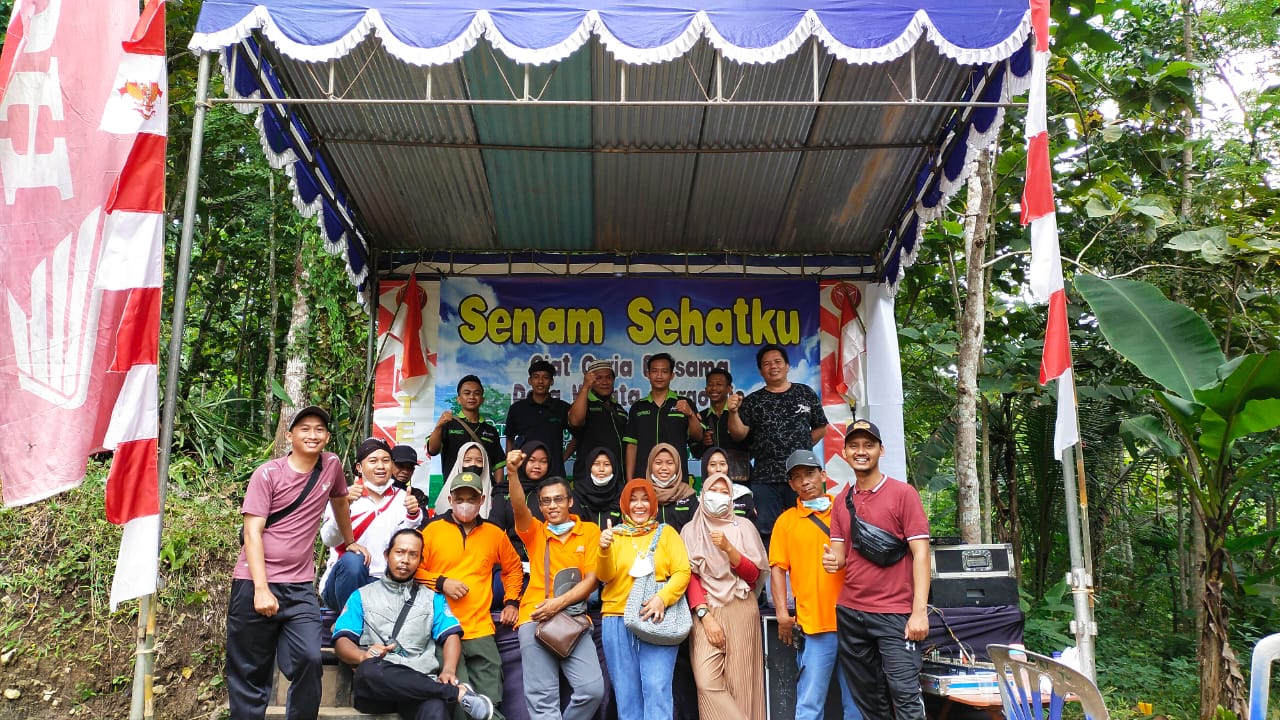 Dongkrak Potensi Wisata, Deswita Hargorejo Adakan Senam Bersama Di Kedung Luweng